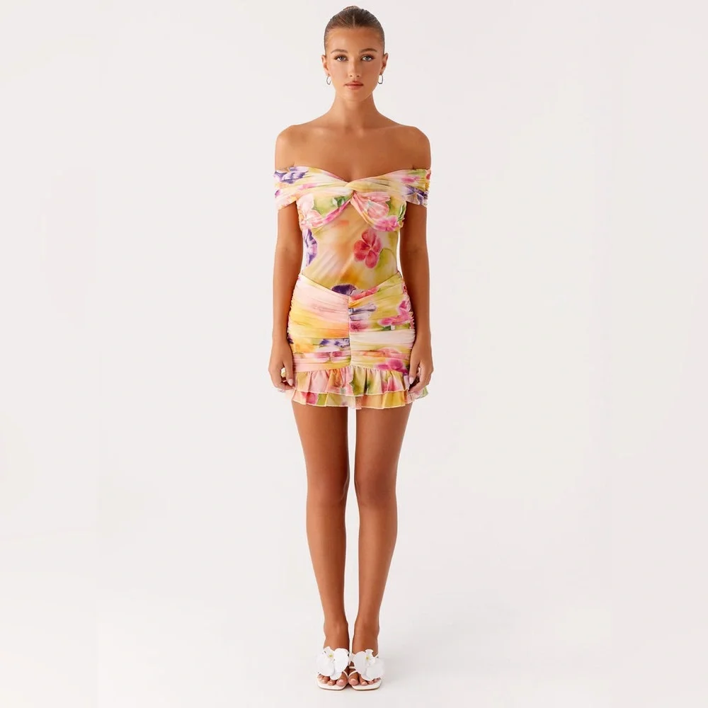 Peppermayo NWT Frances Mini Dress in Sunburst Floral Sz 8 - Picture 3 of 4